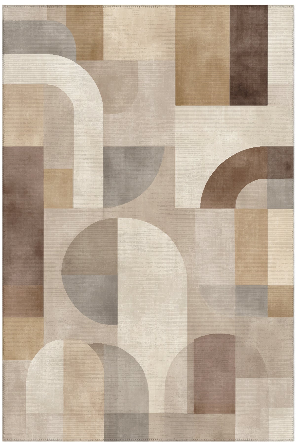 Forma 600 Pastel Renkli Geometrik Desenli Halı Yıkanabilir Modern Dekoratif Salon Ev Oda Halısı