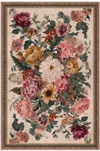 Fiora 205 Bej Çok Renkli Çiçekli Modern Bordürlü Halı İnce Kilim Halı Hol Yolluk Ev Oda Salon Halısı