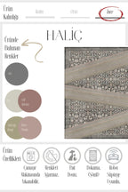 Haliç 302 Çizgili Halı Vintage Modern Halı İnce Halı Tasarım Halı Salon Halısı Koridor Halısı