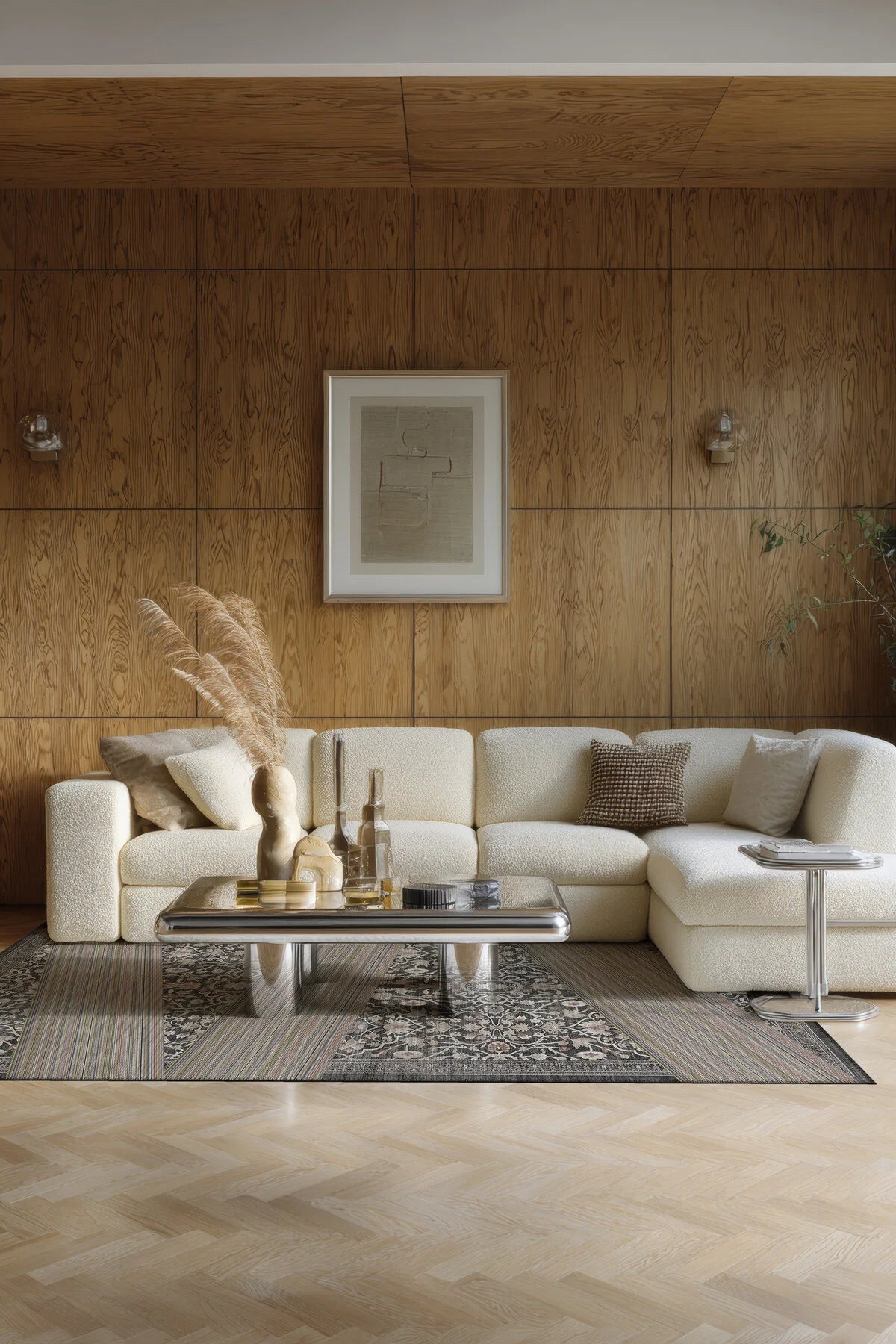 Haliç 302 Çizgili Halı Vintage Modern Halı İnce Halı Tasarım Halı Salon Halısı Koridor Halısı