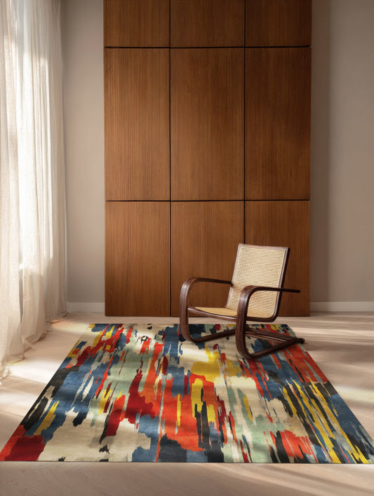 Artevo 01 Renkli Tasarım Modern Halı Salon Halısı Oturma Odası Yolluk İnce Yazlık Ev Oda Halısı