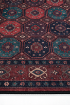 Arteluna Home Ayzen 10 Bordo Lacivert Yeşil Etnik Geometrik Desenli Vintage Halı