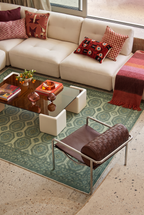 Arteluna Home Ayzen 12 Yeşil Haki Etnik Geometrik Desenli Vintage Halı