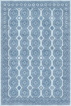 Arteluna Home Ayzen 17 Mavi Açık Gri Etnik Geometrik Desenli Vintage Halı