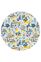 Capri 351 Blue Blanc Mavi Bej Limon Ev Tasarım Modern Yıkanabilir Halı Koridor Hol Oda Ev Halısı