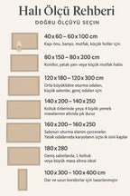 Dotto 201 Yeşil Krem Bordür Kahverengi Dijital Baskı Hasır Görünüm Kaydırmaz Taban Yıkanabilir Halı