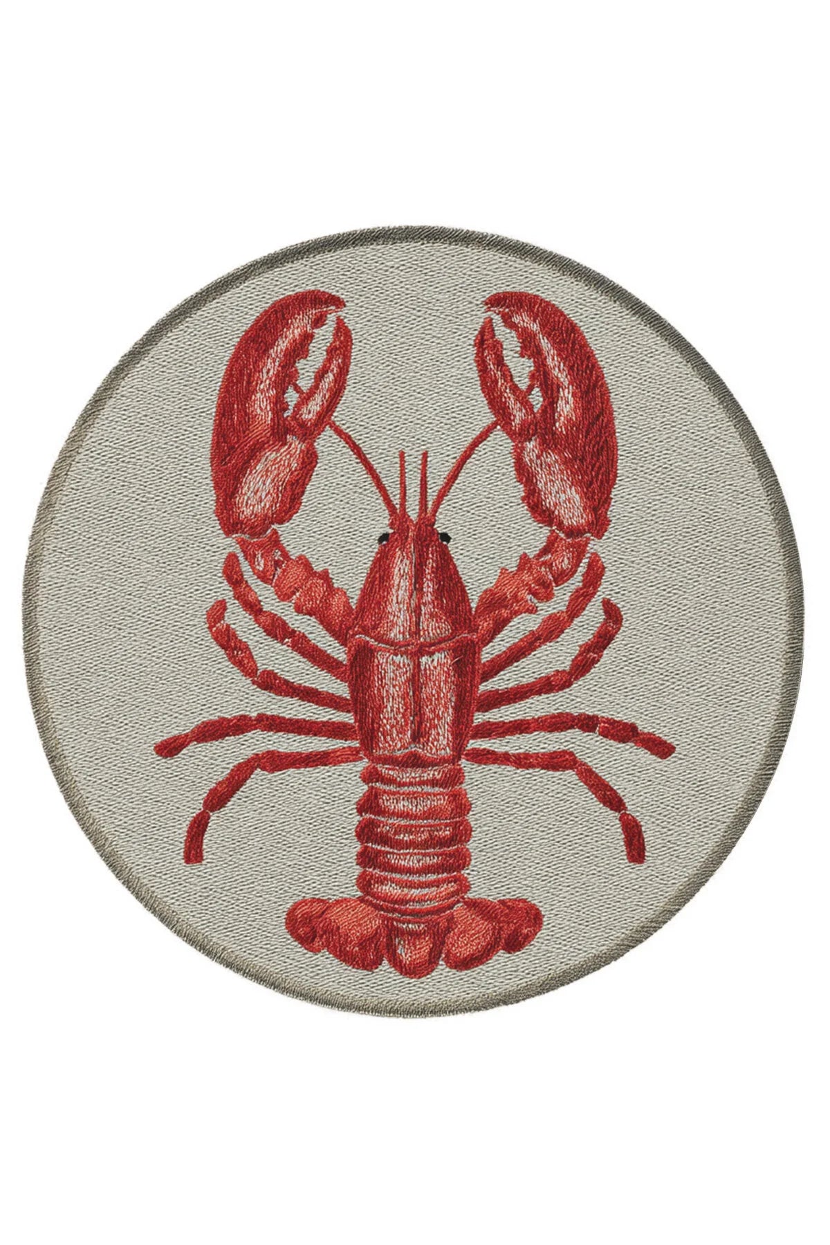 Marine 90 Pastel Yeşil Kırmızı Istakoz Desenli Tasarım Yuvarlak Marin Antre Halısı Mutfak Halısı