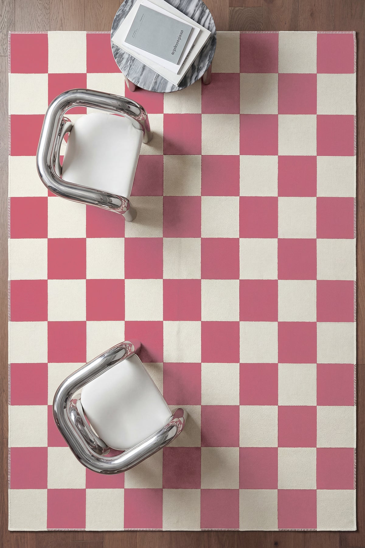 Odessa Pembe Krem Damalı Yıkanabilir Bohem Dijital Baskı Şönil Mutfak Salon Ev Oda Koridor Halısı