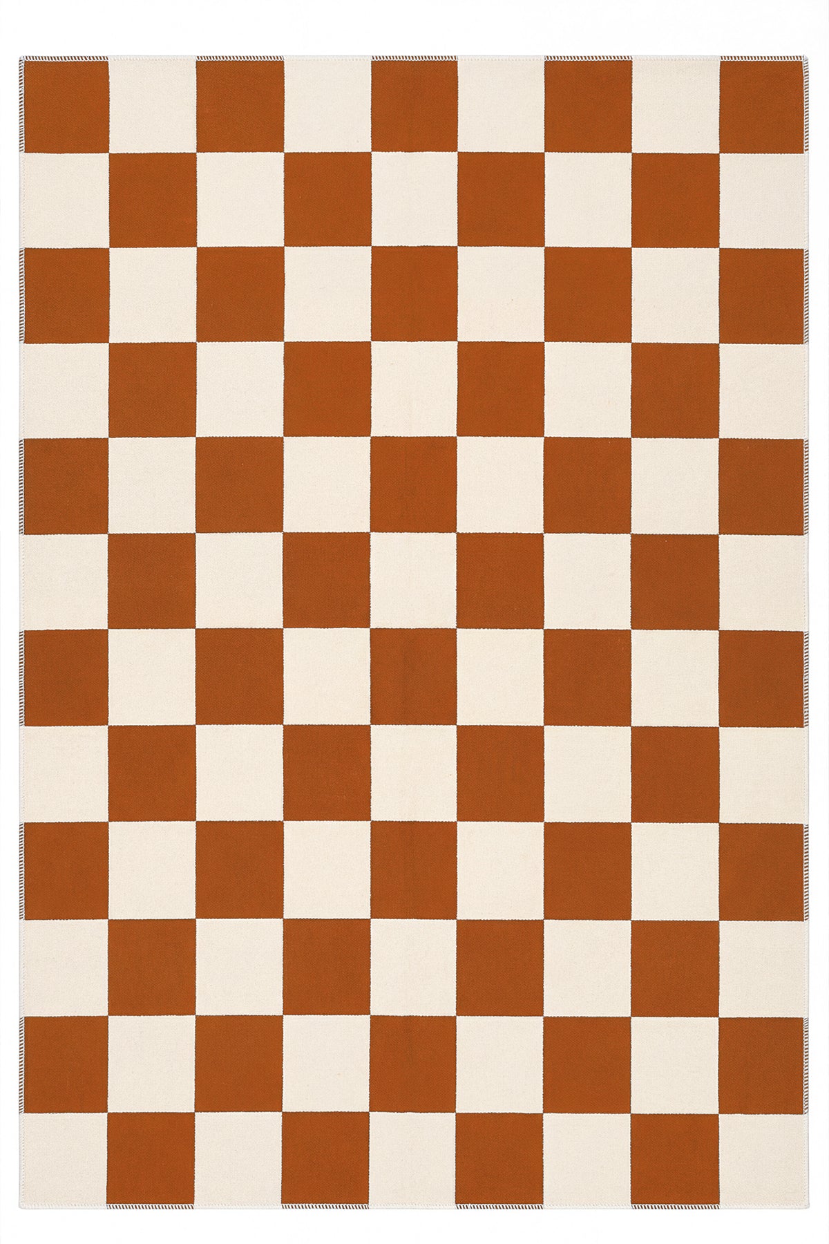 Odessa Turuncu Krem Damalı Yıkanabilir Bohem Dijital Baskı Şönil Mutfak Salon Ev Oda Koridor Halısı